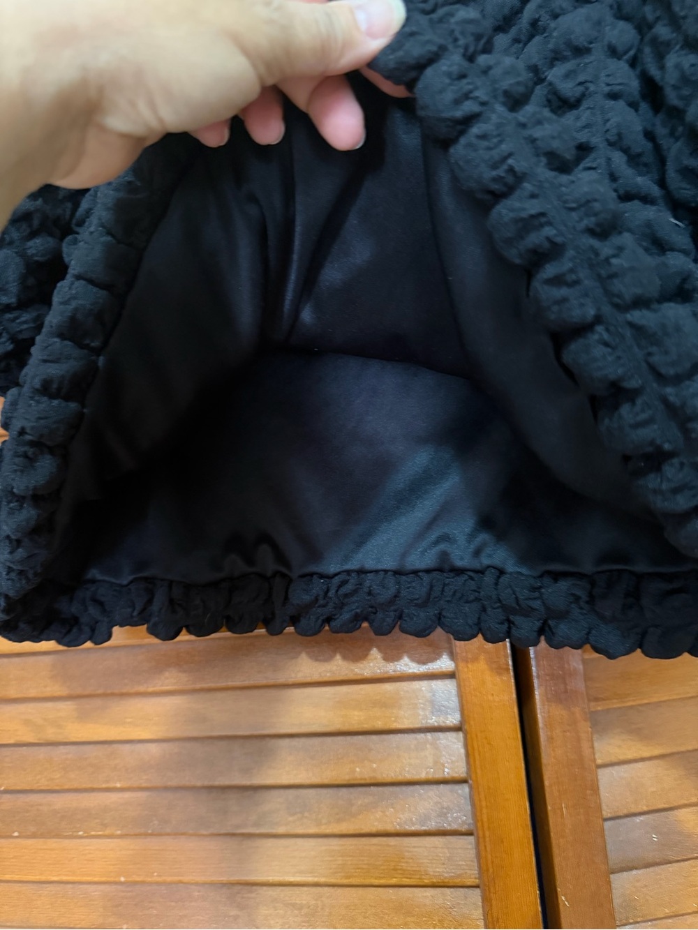 Sugarlips Black Textured Puff Sleeve Blouse - Picture 6 of 11